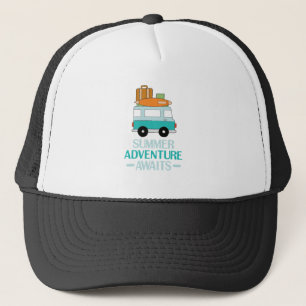 Gorra De Camionero Personalizado Azul Van Best Family Adventure Vacat