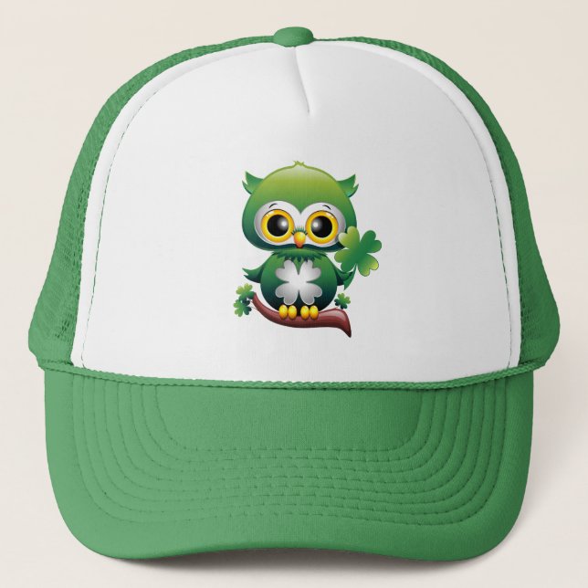 Gorra De Camionero Personalizado Baby Owl St Patrick Paddy (Anverso)