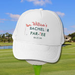 Gorra De Camionero Personalizado Bachelor Moderno Par-tee Golfer Fech<br><div class="desc">Personalizado Bachiller Moderno Partido Golfer Nombre Fecha Refrigerador de bebidas — y también personalizar. Este es un gran regalo para todos los amantes del golf de caballeros - divertido / atractivo / único. Si tiene alguna pregunta de diseño o una solicitud especial, envíe un mensaje o un correo electrónico a:...</div>