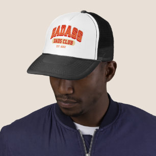 Gorra De Camionero Personalizado Badass Dad Club Retro Guay Trendy Fu