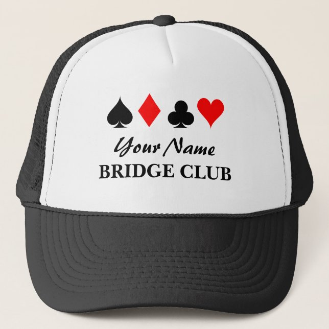 Gorra De Camionero Personalizado bridge club trucker regalo de sombre (Anverso)