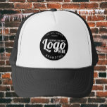 Gorra De Camionero Personalizado Business Logo Empresa Empleado Negro<br><div class="desc">Siéntase libre de personalizar y personalizar este sombrero de camionero negro para el personal de la empresa con logotipo de negocios personalizado. Las opciones de edición están disponibles.</div>