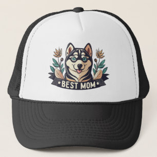 Gorra De Camionero Personalizado caprichosa Siberian Husky Dog Mom