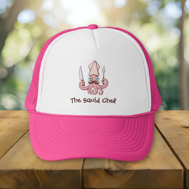 Gorra De Camionero Personalizado Chef Squid (Subido por el creador)