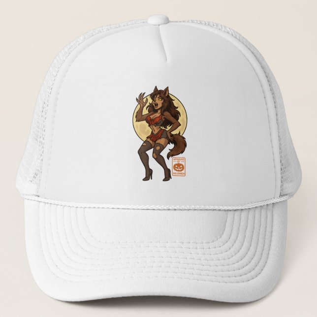 Gorra De Camionero Personalizado Chica de Werewolf (Anverso)