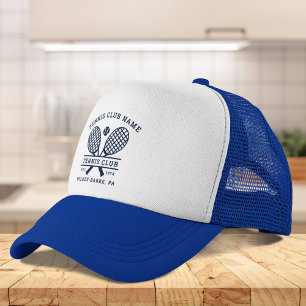 Gorra De Camionero Personalizado Club de Tenis Nombre Icons Marina Az