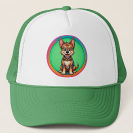Gorra De Camionero Personalizado colorido Perro feliz