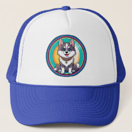 Gorra De Camionero Personalizado colorido Perro feliz