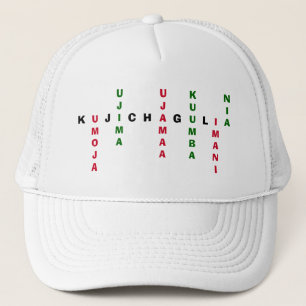 Gorra De Camionero Personalizado Crossword Kwanzaa NGUZO SABA