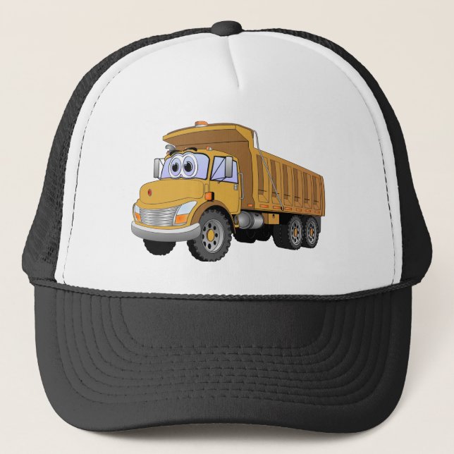 Gorra De Camionero Personalizado de Camión de Dump Marrón (Anverso)