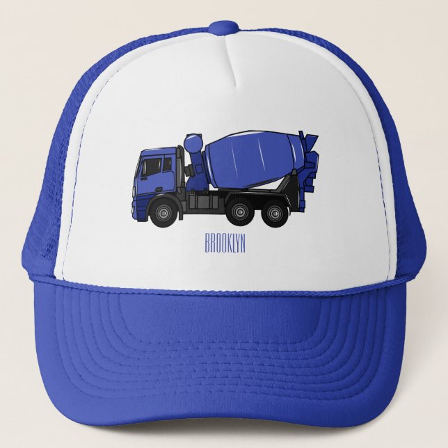 Gorra De Camionero Personalizado de camión de transporte de mezcla de (Anverso)