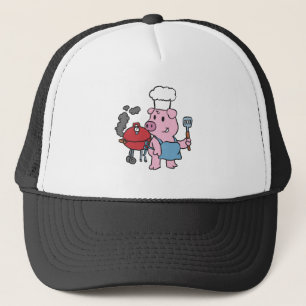 Gorra De Camionero Personalizado de cerdo haciendo barbacoa   elegir 