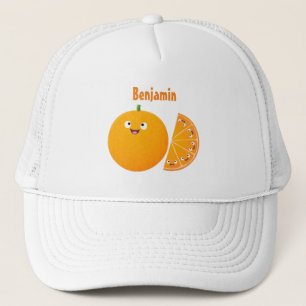 Gorra De Camionero Personalizado de cítricos de feliz naranja