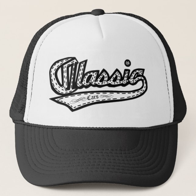Gorra De Camionero Personalizado de coches clásicos (Anverso)