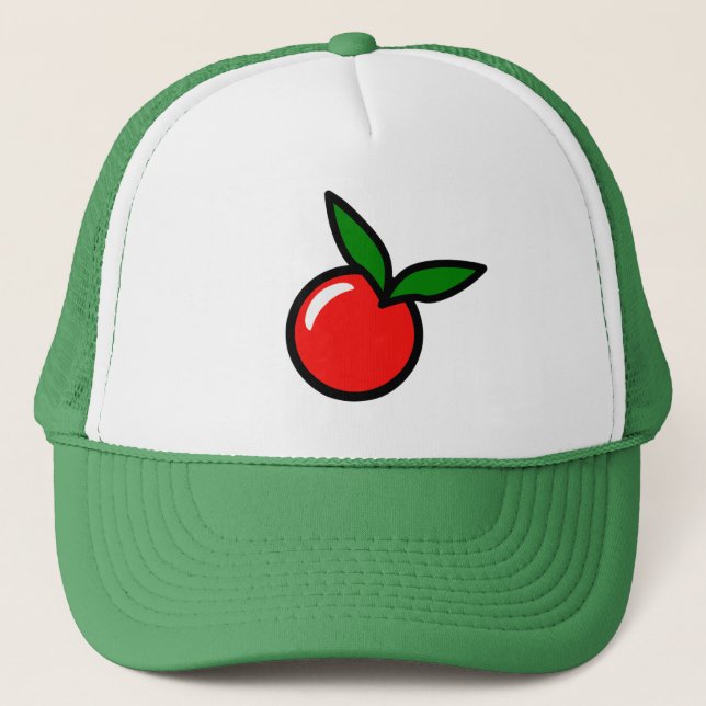 Gorra De Camionero Personalizado de cocina divertida de Apple Cherry  (Anverso)