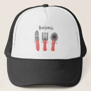 Gorra De Camionero Personalizado de cubertería de bifurcación y cucha