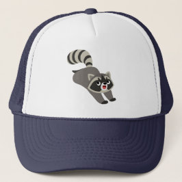 Gorra De Camionero Personalizado de Cute Prankish Raccoon