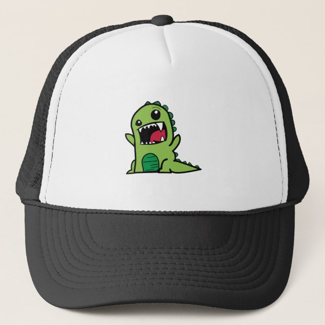 Gorra De Camionero Personalizado de dinosaurios bebé (Anverso)