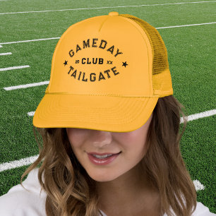 Gorra De Camionero Personalizado de fútbol amarillo del club del port