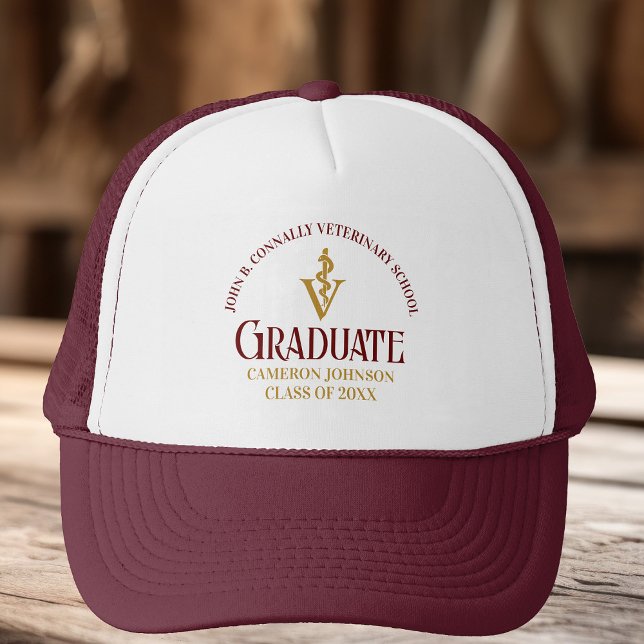 Gorra De Camionero Personalizado de Graduación de la Escuela Veterina (Subido por el creador)