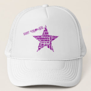 Gorra De Camionero Personalizado de Halloween Guay Whimsical Typograp