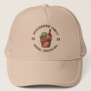 Gorra De Camionero Personalizado De Hierro De Mariscos Anual Reúnase