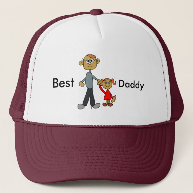Gorra De Camionero Personalizado de Hija del Padre del Día del Padre  (Anverso)