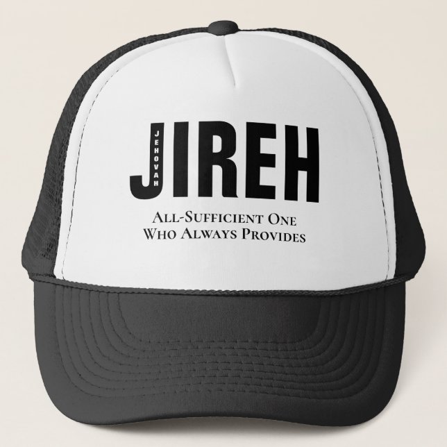 Gorra De Camionero Personalizado de Jehová Jireh (Anverso)