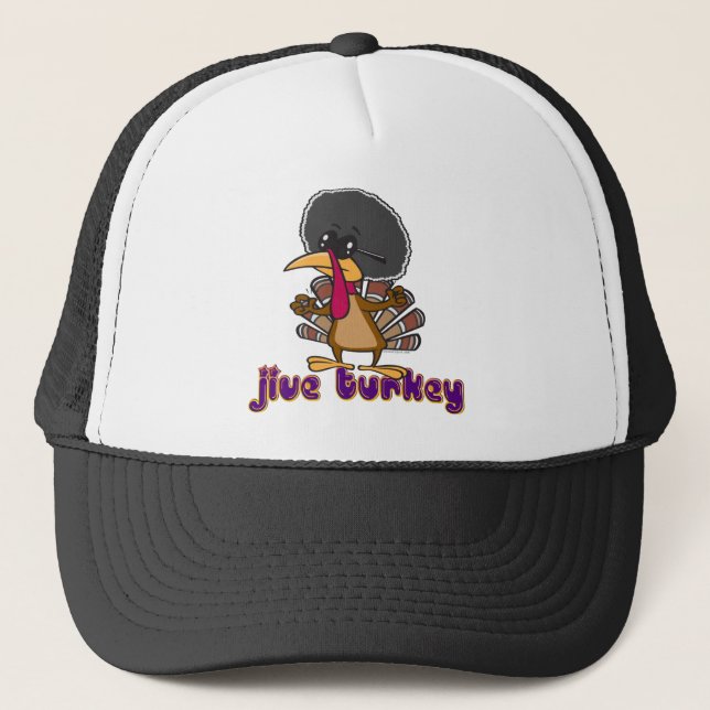 Gorra De Camionero personalizado de jive turkey divertido con texto (Anverso)