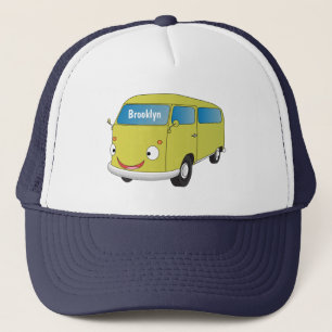 Gorra De Camionero Personalizado de la camioneta verde lima clásica