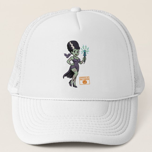 Gorra De Camionero Personalizado de la esposa de Frankenstein (Anverso)