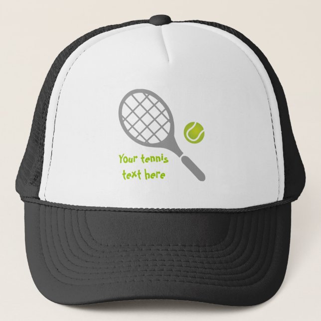 Gorra De Camionero Personalizado de la estafa y de la bola de tenis (Anverso)