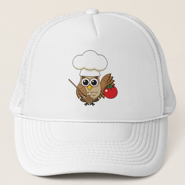 Gorra De Camionero Personalizado de Lechuza Cocina (Anverso)