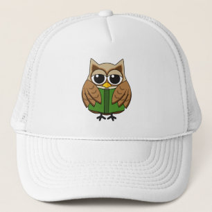 Gorra De Camionero Personalizado de libros de lectura de Lechuza de B