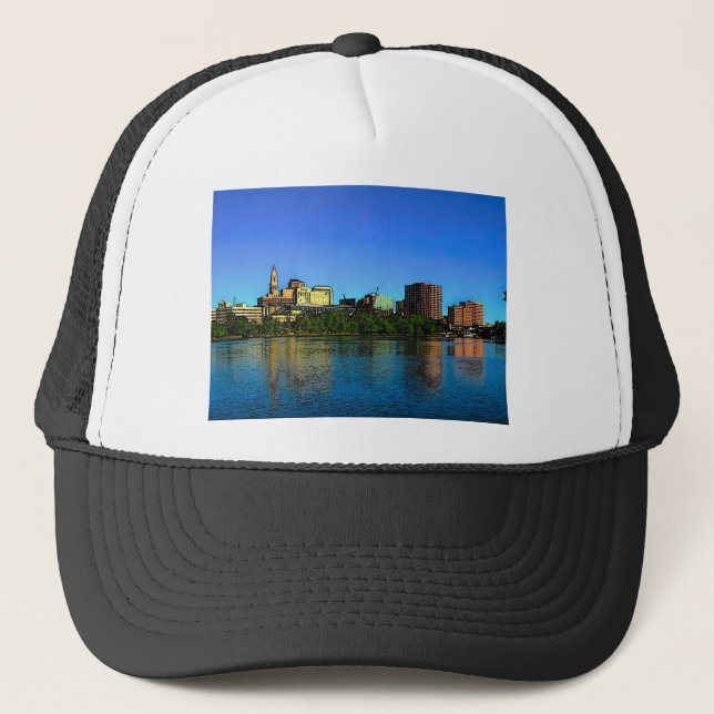 Gorra De Camionero Personalizado de línea aérea de Hartford Connectic (Anverso)