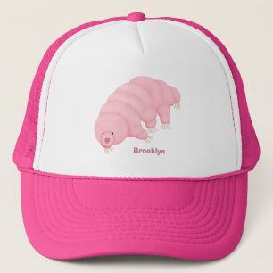 Gorra De Camionero Personalizado de oso de agua tardígrado rosa y sua