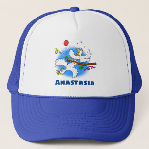 Gorra De Camionero Personalizado de pájaros de cacatúa graciosa