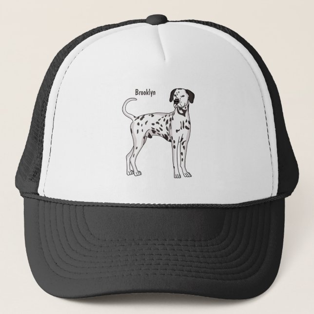 Gorra De Camionero Personalizado de perro dalmatiano (Anverso)