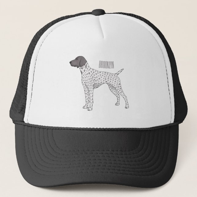 Gorra De Camionero Personalizado de perro puntero de Shorthal alemán (Anverso)