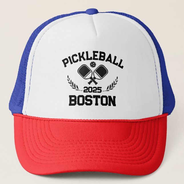 Gorra De Camionero Personalizado de Pickelball Boston 2025 (Anverso)
