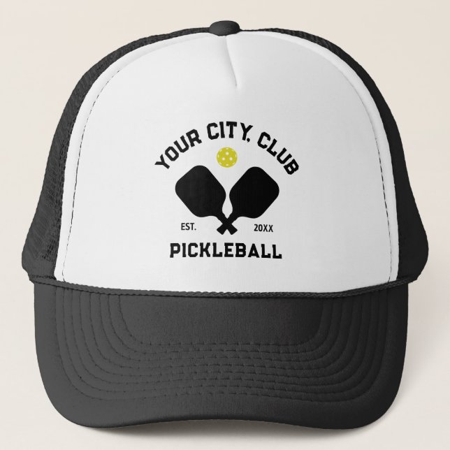 Gorra De Camionero Personalizado de Pickleball Club Team Player (Anverso)