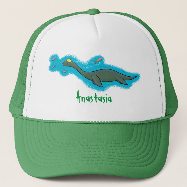 Gorra De Camionero Personalizado de plesiosaurios monstruo del mar (Anverso)