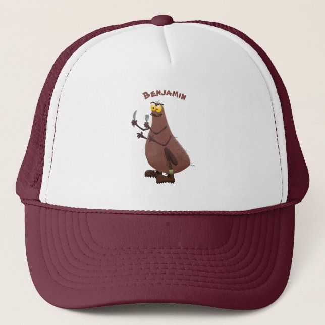 Gorra De Camionero Personalizado de pulgas fea hambrienta (Anverso)