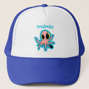 Gorra De Camionero Personalizado de pulpo para bebés, dulce y descara
