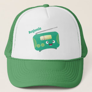 Gorra De Camionero Personalizado de radio retro alegre y gracioso