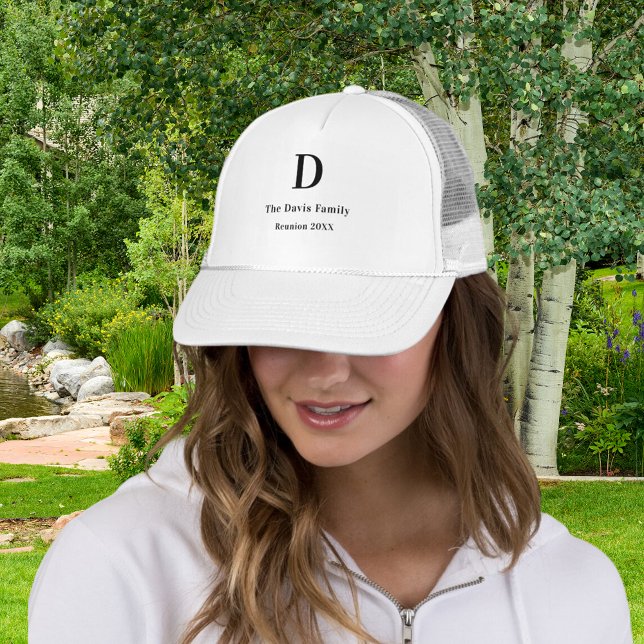 Gorra De Camionero Personalizado de reunión familiar año de monograma (Subido por el creador)