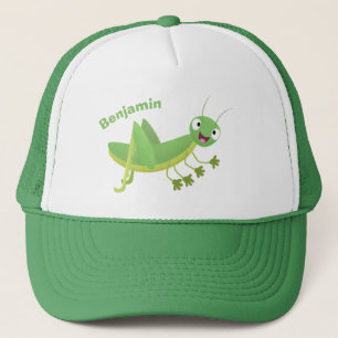 Gorra De Camionero Personalizado de saltamontes alegre verde