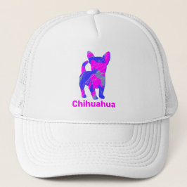Gorra De Camionero Personalizado de silueta rosa chihuahua