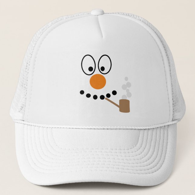 Gorra De Camionero Personalizado de Snowman frente a Navidades divert (Anverso)