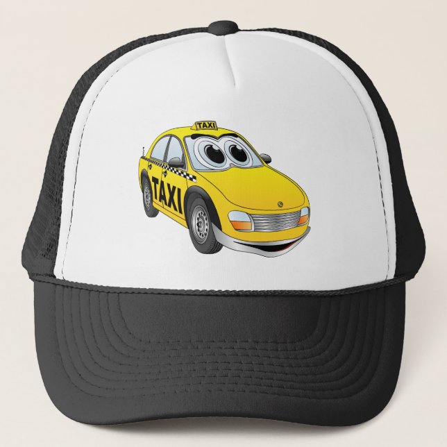 Gorra De Camionero Personalizado de taxi amarillo (Anverso)